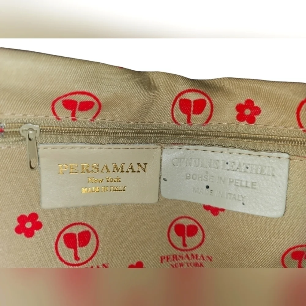 *New* Persaman New York Navy Blue Leather Tote